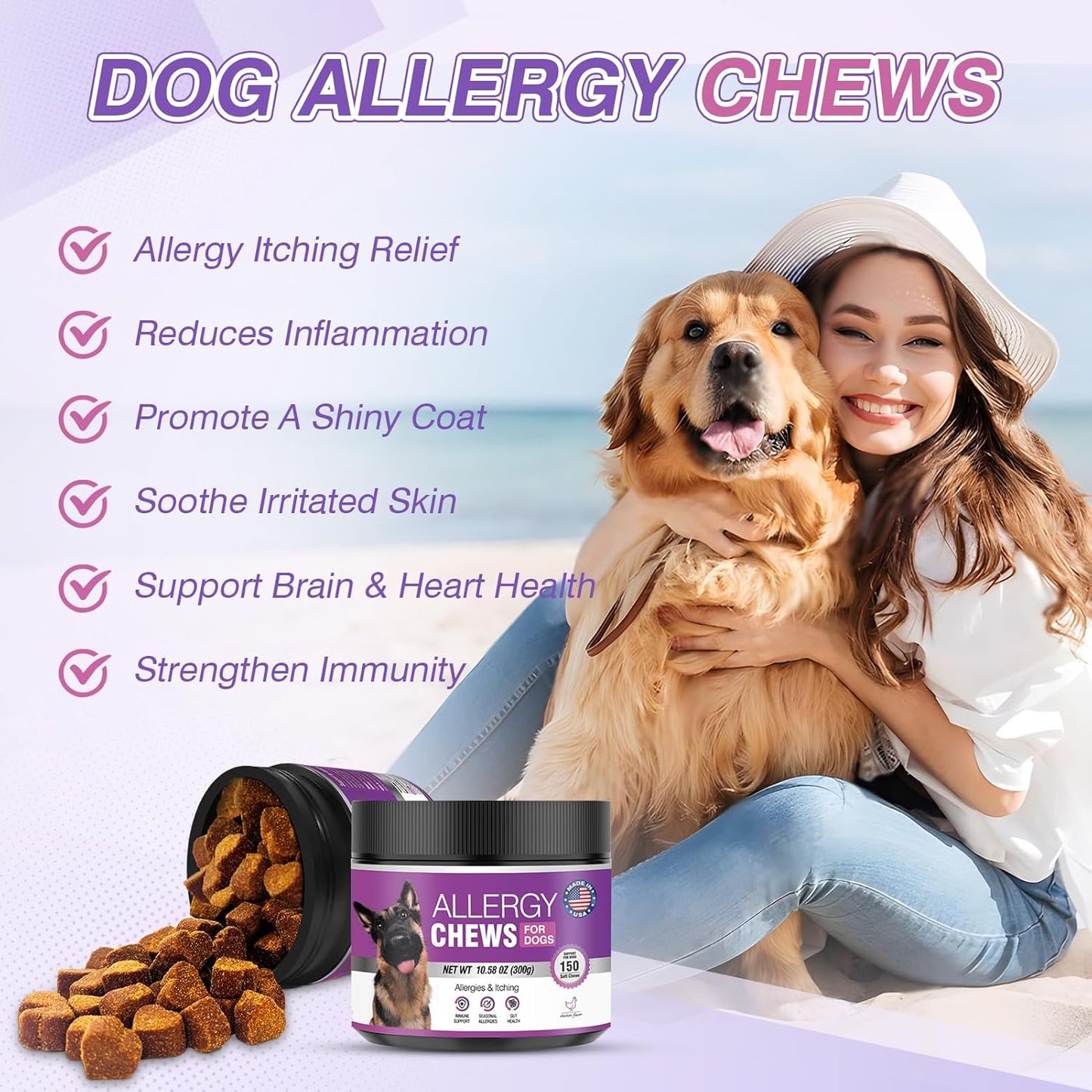 Dog Allergy Chews - Allergy and Itching Skin Relief