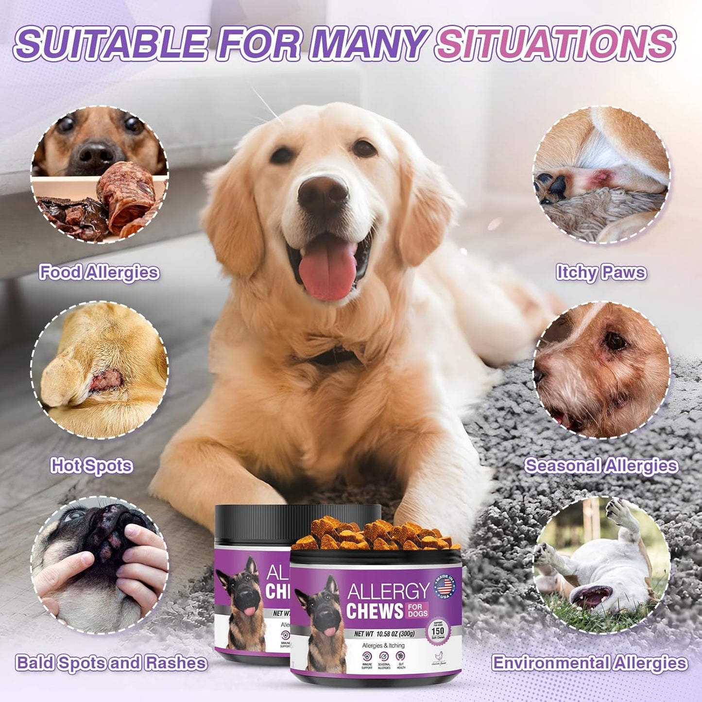 Dog Allergy Chews - Allergy and Itching Skin Relief