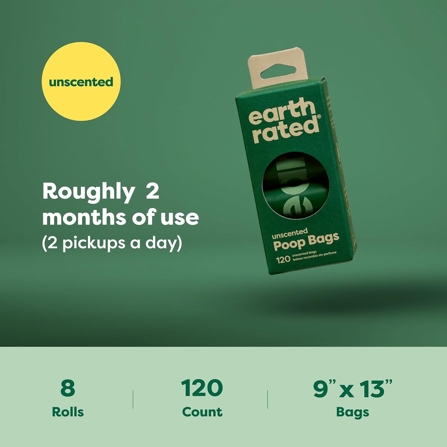 Earth Rated, Unscented Dog Poop Bags