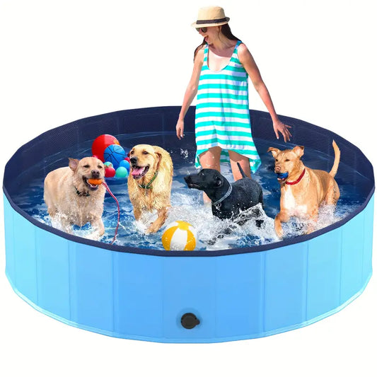 Dog Swimming Pool - Foldable Dog Pet Bath Pool