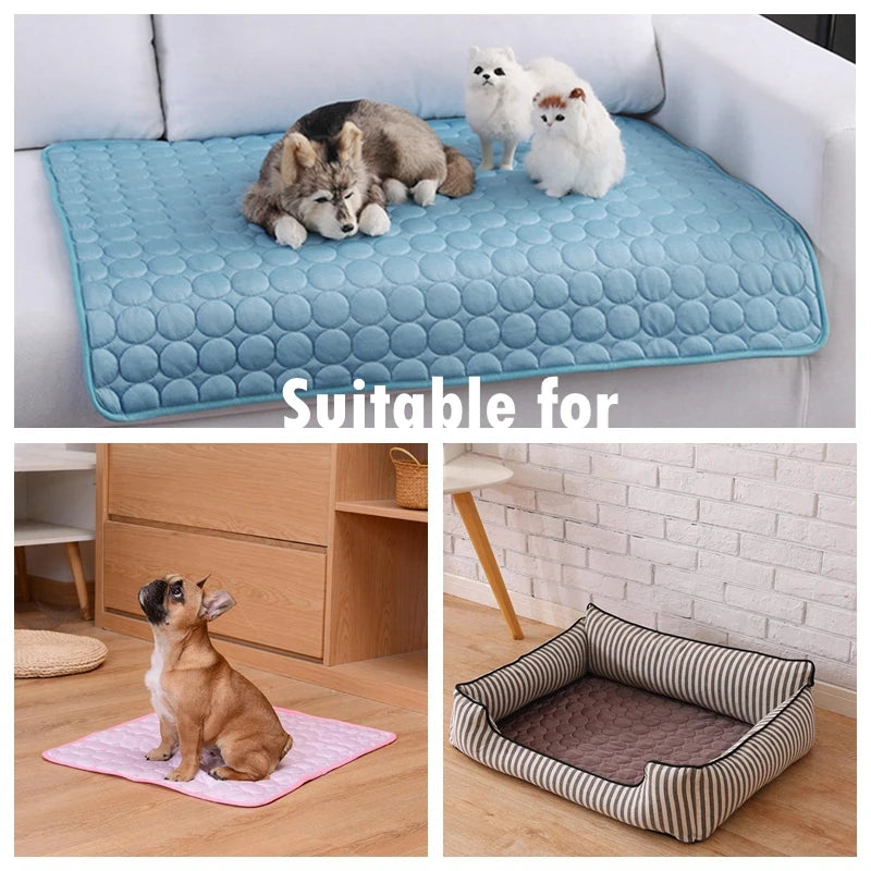 Pet Cooling Mat - Instant Heat Relief Dog Bed for Summer