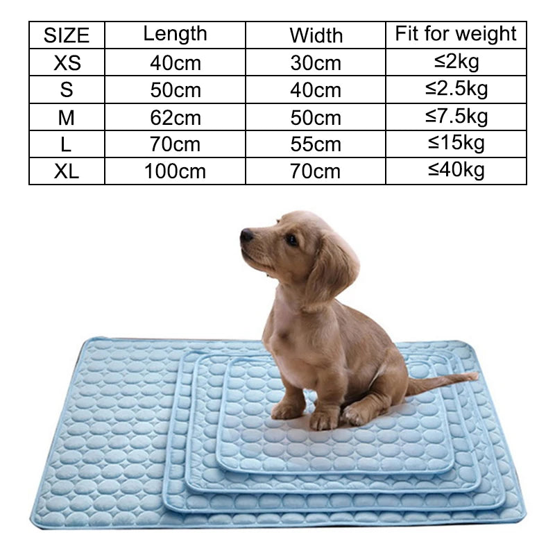 Pet Cooling Mat - Instant Heat Relief Dog Bed for Summer