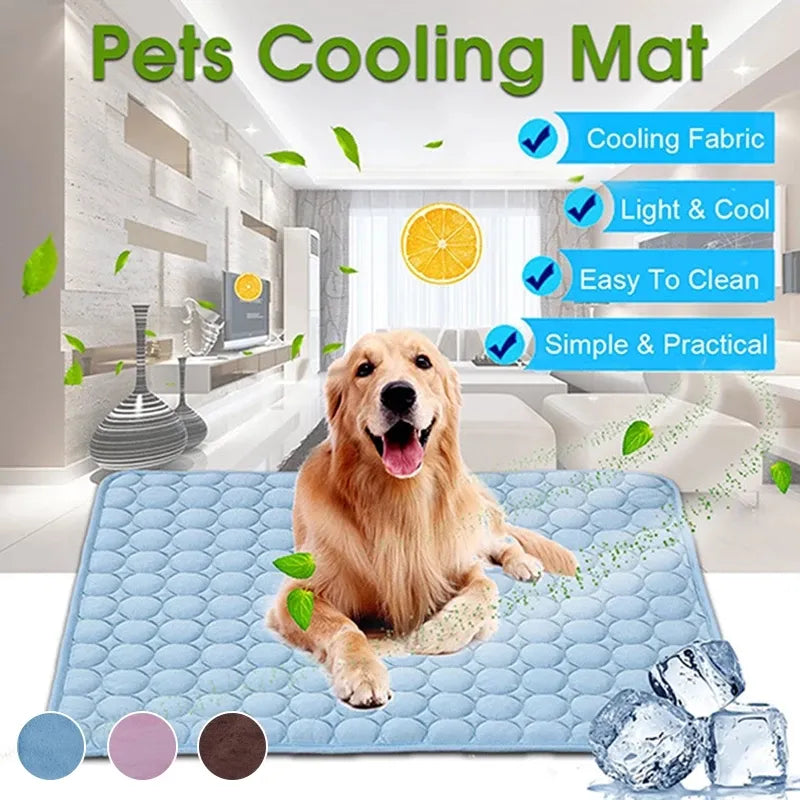 Pet Cooling Mat - Instant Heat Relief Dog Bed for Summer