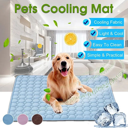 Pet Cooling Mat - Instant Heat Relief Dog Bed for Summer