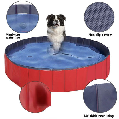 Dog Swimming Pool - Foldable Dog Pet Bath Pool