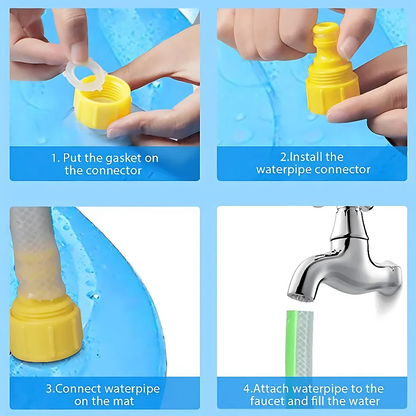 Dog Splash Pad Anti-Slip Dog Sprinkler Pool for Dogs