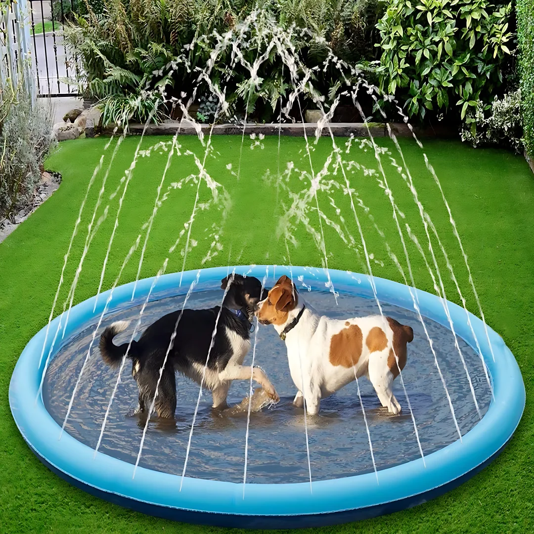 Dog Splash Pad Anti-Slip Dog Sprinkler Pool for Dogs