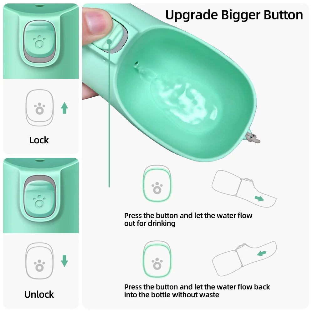 Leak Proof Portable Dog Water Bottle Drinking Feeder